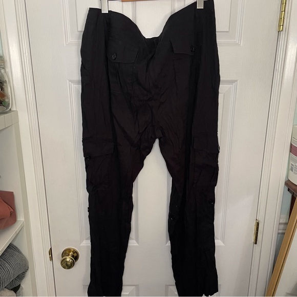 Katherine Barclay good preloved black linen pants 16 - Picture 4 of 6